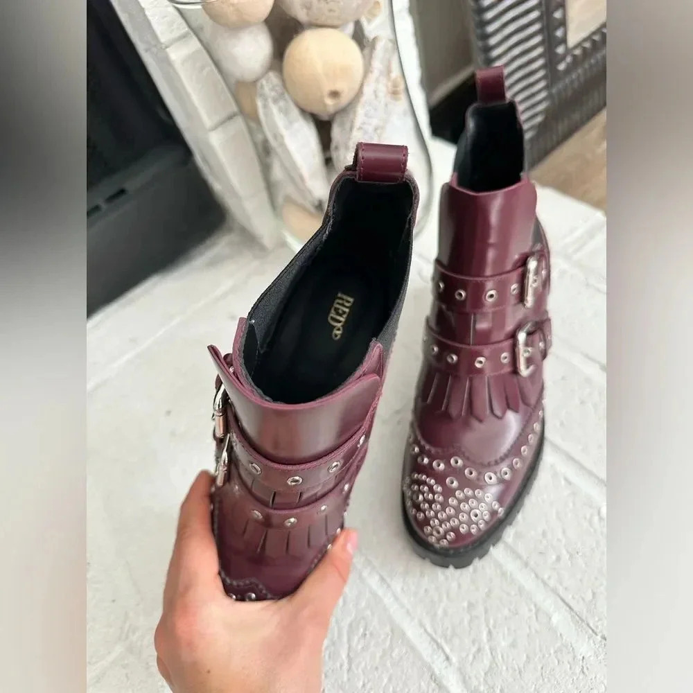 Red Valentino Ankle leather boots size 37 - Picture 9 of 11